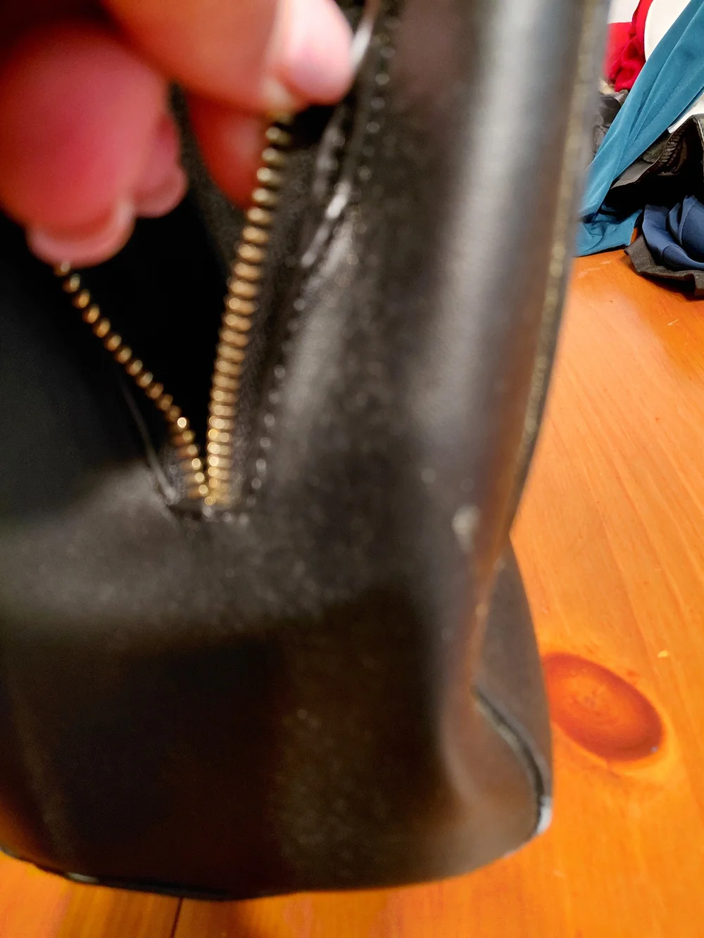 BCBG Black Satchel with Gold Top Handles